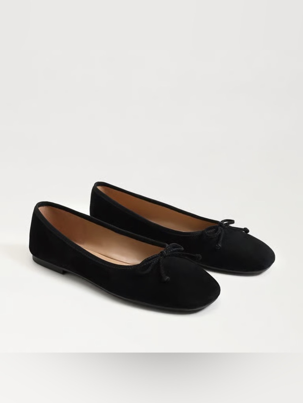 SAM EDELMAN ALIE BLACK SUEDE BALLET FLATS 9.5